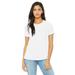 Bella + Canvas B6400 Women's Relaxed Jersey Short-Sleeve T-Shirt in White size 3XL | Ringspun Cotton 6400