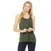 Bella + Canvas B8800 Women's Flowy Racerback Tank Top in Military Green size Large 8800, BC8800