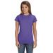 Gildan G640L Women's Softstyle Womenâ€™s T-Shirt in Heather Purple size Medium | Cotton 64000L