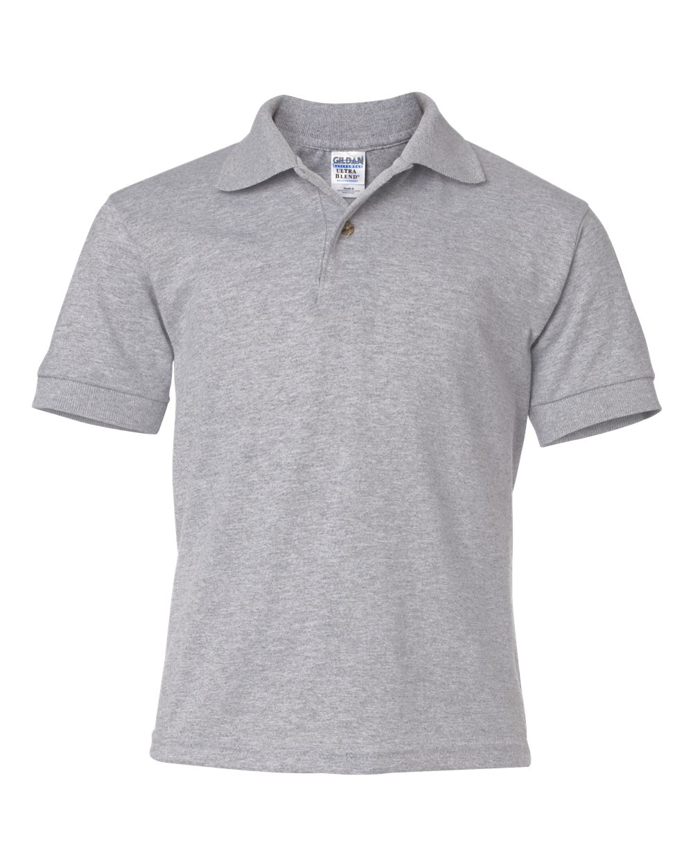 Gildan G880B Youth DryBlend Jersey Polo Shirt in Sport Grey size Small | Cotton Polyester G8800B, 8800B