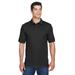 Harriton M200 Men's 6 oz. Ringspun Cotton PiquÃ© Short-Sleeve Polo Shirt in Black size 3XL