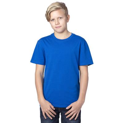 Threadfast Apparel 600A Youth Ultimate T-Shirt in Royal Blue size Medium | Cotton/Polyester Blend