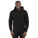 Threadfast Apparel 320H Ultimate Fleece Pullover Hooded Sweatshirt in Black size XL | Cotton/Polyester Blend