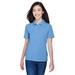 Harriton M265W Women's 5.6 oz. Easy Blend Polo Shirt in Light College Blue size 3XL