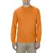 Alstyle AL1304 Adult 6.0 oz. Cotton Long-Sleeve T-Shirt in Orange size 2XL 1304