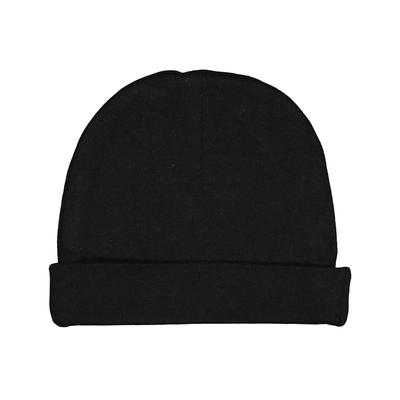 Rabbit Skins 4451 Infant Baby Rib Cap in Black | Ringspun Cotton LA4451