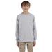 Jerzees 29BL Youth Dri-Power Active 50/50 Cotton/Poly Long Sleeve T-Shirt in Oxford size Small | Cotton/Polyester Blend 29BLR