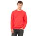 Bella + Canvas 3901 Sponge Fleece Crewneck Sweatshirt in Red size Small | Ringspun Cotton DG3901, BC3901, B3901