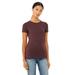 Bella + Canvas 6004 Women's The Favorite T-Shirt in Heather Maroon size Small | Ringspun Cotton B6004, BC6004