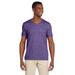 Gildan G64V Softstyle V-Neck T-Shirt in Heather Purple size Small | Cotton G64V00, 64V00