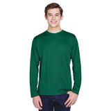 Team 365 TT11L Men's Zone Performance Long-Sleeve T-Shirt in Sport Forest Green size XS | Polyester