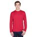 Team 365 TT11L Men's Zone Performance Long-Sleeve T-Shirt in Sport Red size XL | Polyester