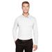 Devon & Jones DG20LT CrownLux Performance Men's Tall Plaited Long Sleeve Polo Shirt in White size XL/Tall | Polyester Blend