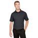 Devon & Jones DG22 CrownLux Performance Men's Address Melange Polo Shirt in Black Heather size Medium | Polyester