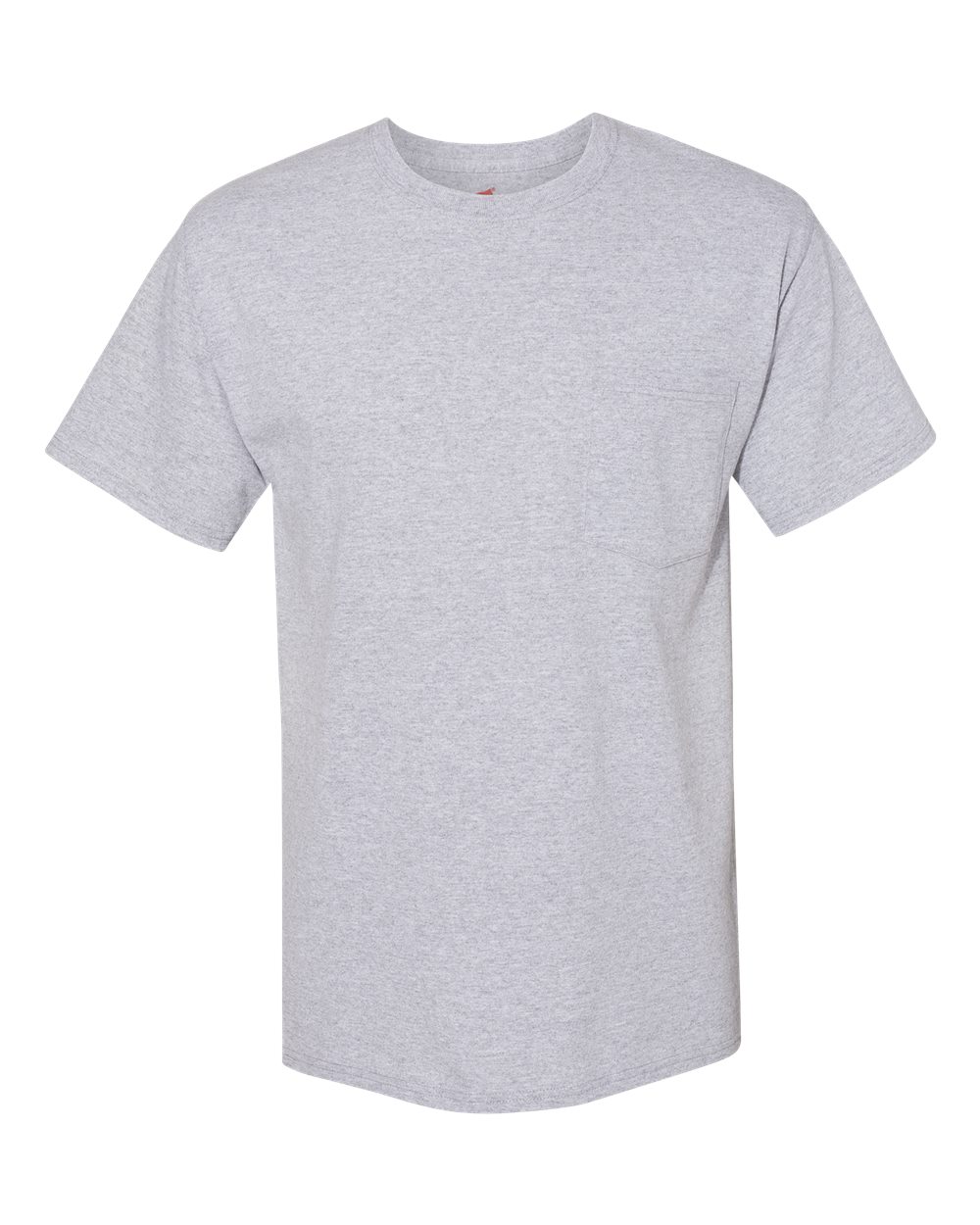 Hanes W110 Adult Workwear Pocket T-Shirt in Light Steel size Medium | Cotton/Polyester Blend