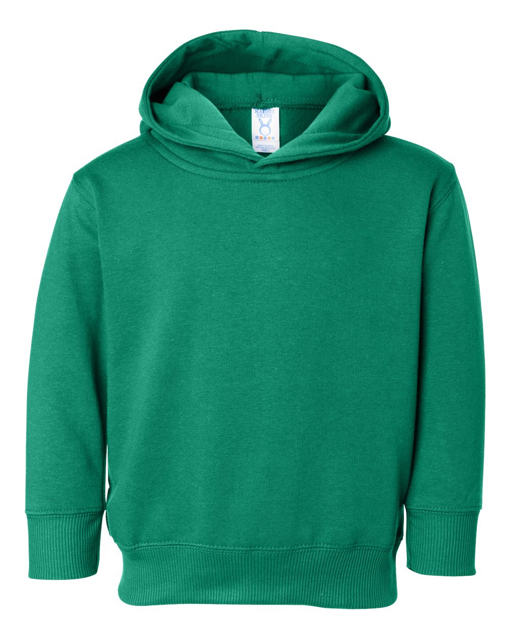 Rabbit Skins 3326 Toddler Pullover Fleece Hoodie in Kelly size 4 | Ringspun Cotton LA3326