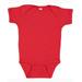 Rabbit Skins 4400 Infant Baby Rib Bodysuit in Red size 18MOS | Ringspun Cotton LA4400, RS4400