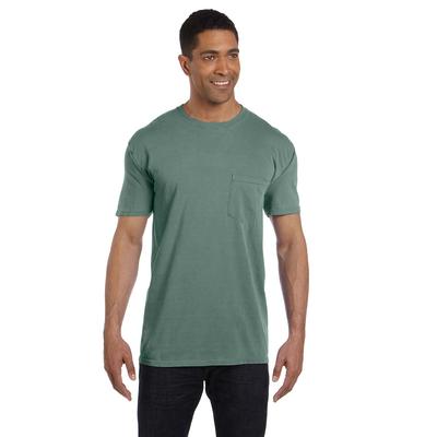 Comfort Colors 6030CC Adult Heavyweight RS Pocket T-Shirt in Light Green size Small | Ringspun Cotton 6030, CC6030