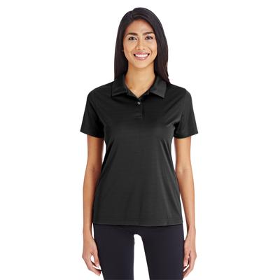 Team 365 TT51W Women's Zone Performance Polo Shirt in Black size XL | Polyester