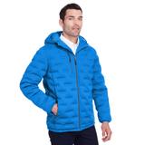 North End NE708 Men's Loft Puffer Jacket in Olympic Blue/Carbon size 2XL | Polyester