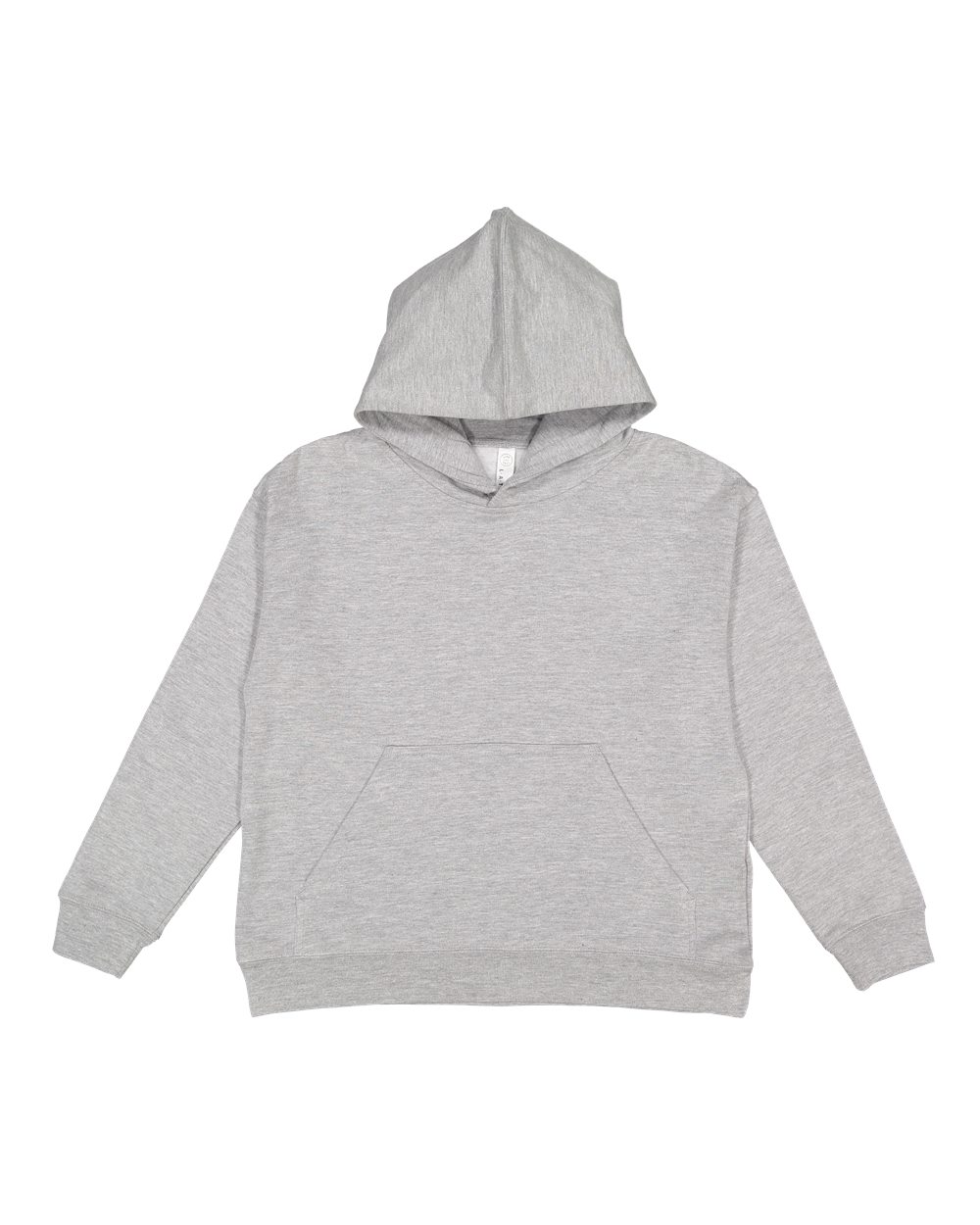 LAT 2296 Youth Fleece Hoodie Sweatshirt in Heather size Large LA2296