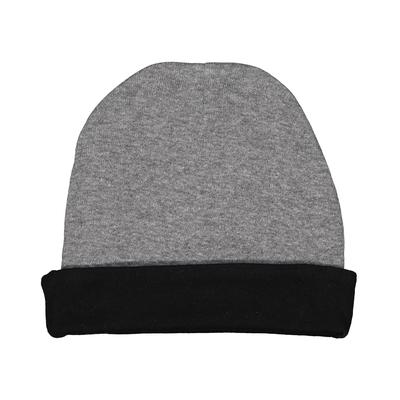 Rabbit Skins 4451 Infant Baby Rib Cap in Granite Heather/Black | Ringspun Cotton LA4451