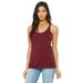 Bella + Canvas 8430 Women's Triblend Racerback Tank Top in Maroon size Large B8430, BC8430