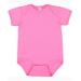 Rabbit Skins 4424 Infant Fine Jersey Bodysuit in Raspberry size 6MOS | Ringspun Cotton LA4424, RS4424