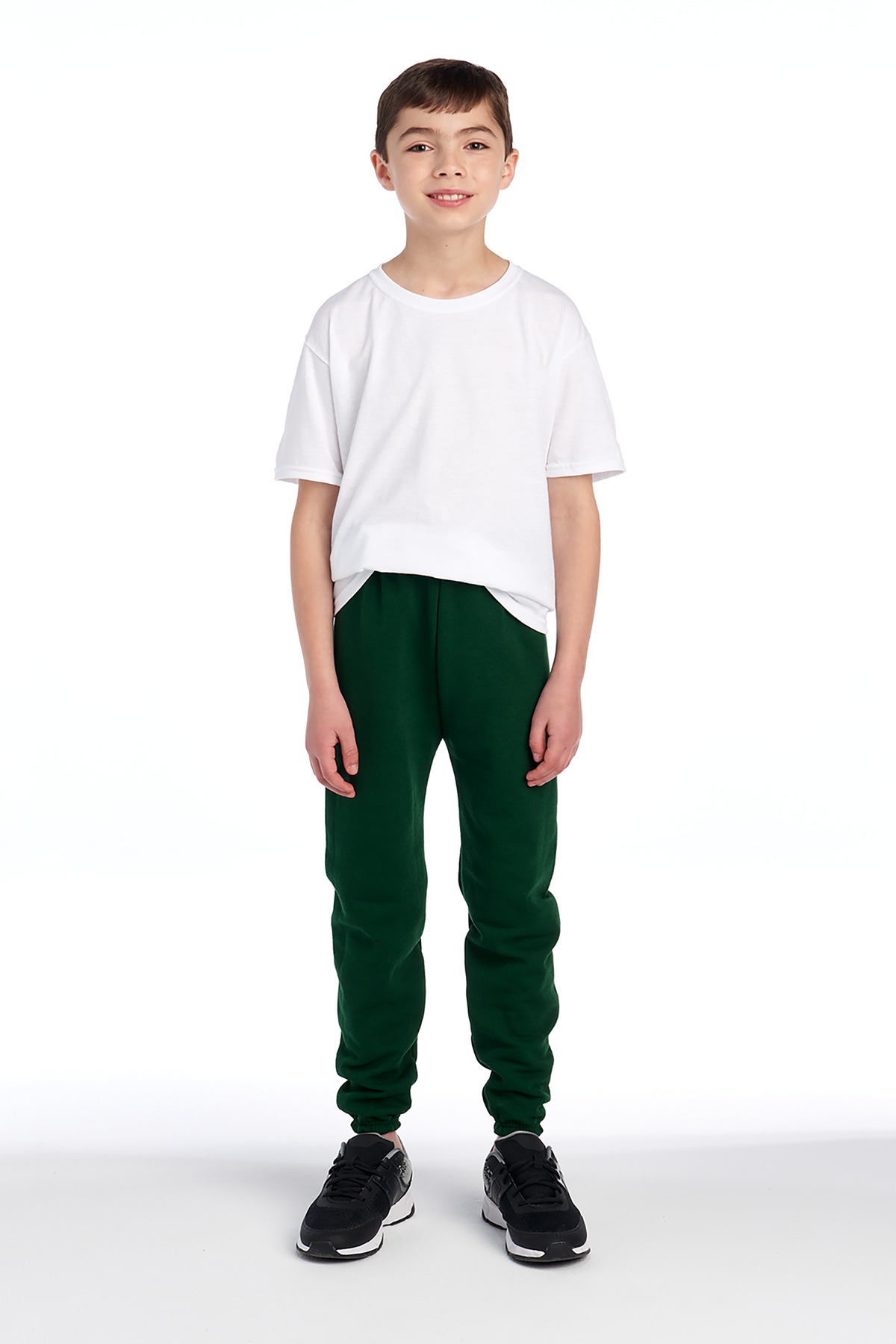 Jerzees 973B Youth NuBlend Sweatpant in Forest Green size Medium | Cotton Polyester 973BR