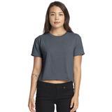 Next Level N5080 Women's Festival Cali Crop T-Shirt in Denim size Medium | Cotton/Polyester Blend 5080, NL5080
