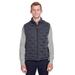 North End NE709 Men's Men s Loft Pioneer Hybrid Vest in Carbon/Black H/Black size Large | Polyester