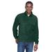 Harriton M980 Adult 8 oz. Quarter-Zip Fleece Pullover T-Shirt in Hunter size Large | Polyester