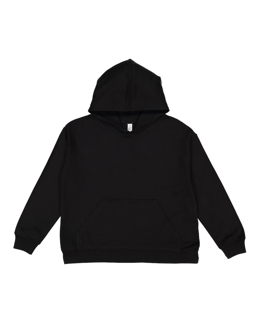 LAT 2296 Youth Fleece Hoodie Sweatshirt in Black size XS LA2296