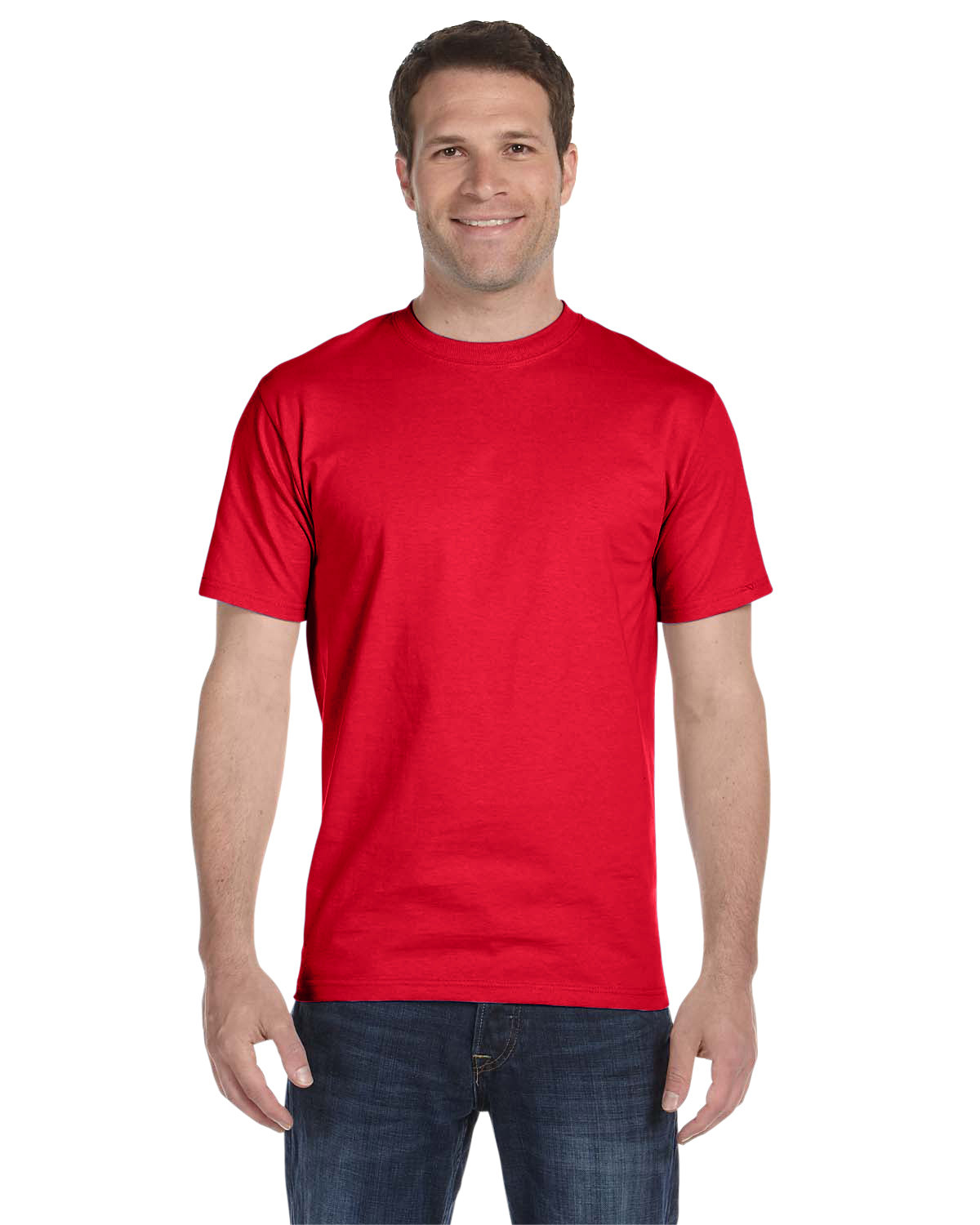 Hanes 5280 Adult Essential Short Sleeve T-Shirt in Red size 4XL | Cotton