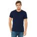 Bella + Canvas 3021 Men's Jersey Short Sleeve Pocket Top in Navy Blue size Small | Ringspun Cotton B3021
