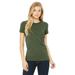 Bella + Canvas 6004 Women's The Favorite T-Shirt in Military Green size 2XL | Ringspun Cotton B6004, BC6004