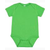 Rabbit Skins 4400 Infant Baby Rib Bodysuit in Green Apple size 24MOS | Cotton LA4400, RS4400
