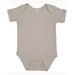 Rabbit Skins 4400 Infant Baby Rib Bodysuit in Titanium size 24MOS | Ringspun Cotton LA4400, RS4400