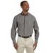 Harriton M510 Men's 3.1 oz. Essential Poplin in Dark Grey size Small