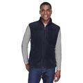 Harriton M985 Adult 8 oz. Fleece Vest in Navy Blue size 4XL