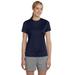 Hanes 4830 Women's Cool DRI with FreshIQ Performance T-Shirt in Navy Blue size 2XL | Polyester