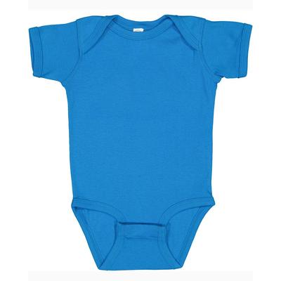 Rabbit Skins 4400 Infant Baby Rib Bodysuit in Cobalt size 12MOS | Cotton LA4400, RS4400
