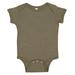 Rabbit Skins 4424 Infant Fine Jersey Bodysuit in Vintage Military Green size Newborn | Cotton LA4424, RS4424