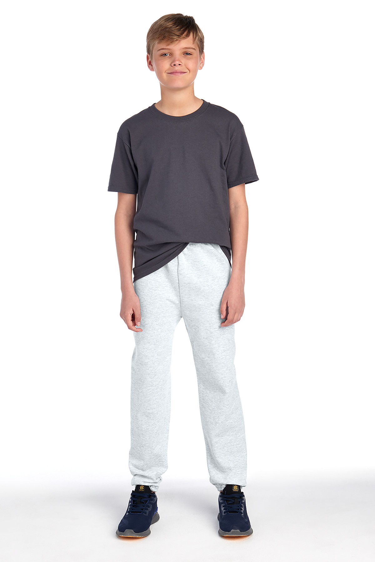 Jerzees 973B Youth NuBlend Sweatpant in Ash size Large | Cotton Polyester 973BR