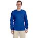 Gildan G240 Cotton Long Sleeve T-Shirt in Royal Blue size Medium 2400, G2400