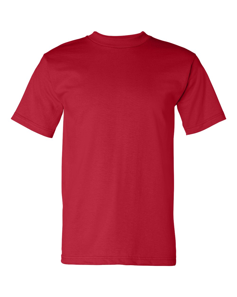 Bayside BA5100 Adult 6.1 oz. Cotton T-Shirt in Red size Medium | Cotton/Polyester Blend 5100