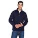 Devon & Jones DG792 Adult Bristol Sweater Fleece Quarter-Zip Jacket in Navy Blue size XL | Polyester