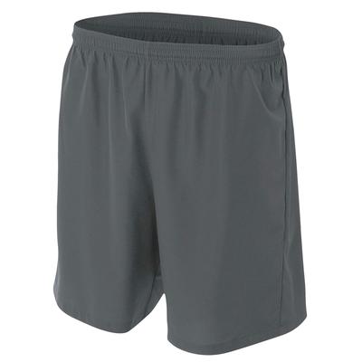 A4 NB5343 Youth Woven Soccer Shorts in Graphite Grey size Medium | Polyester A4NB5343