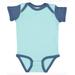 Rabbit Skins 4400 Infant Baby Rib Bodysuit in Chill/Indigo size 6MOS | Ringspun Cotton LA4400, RS4400