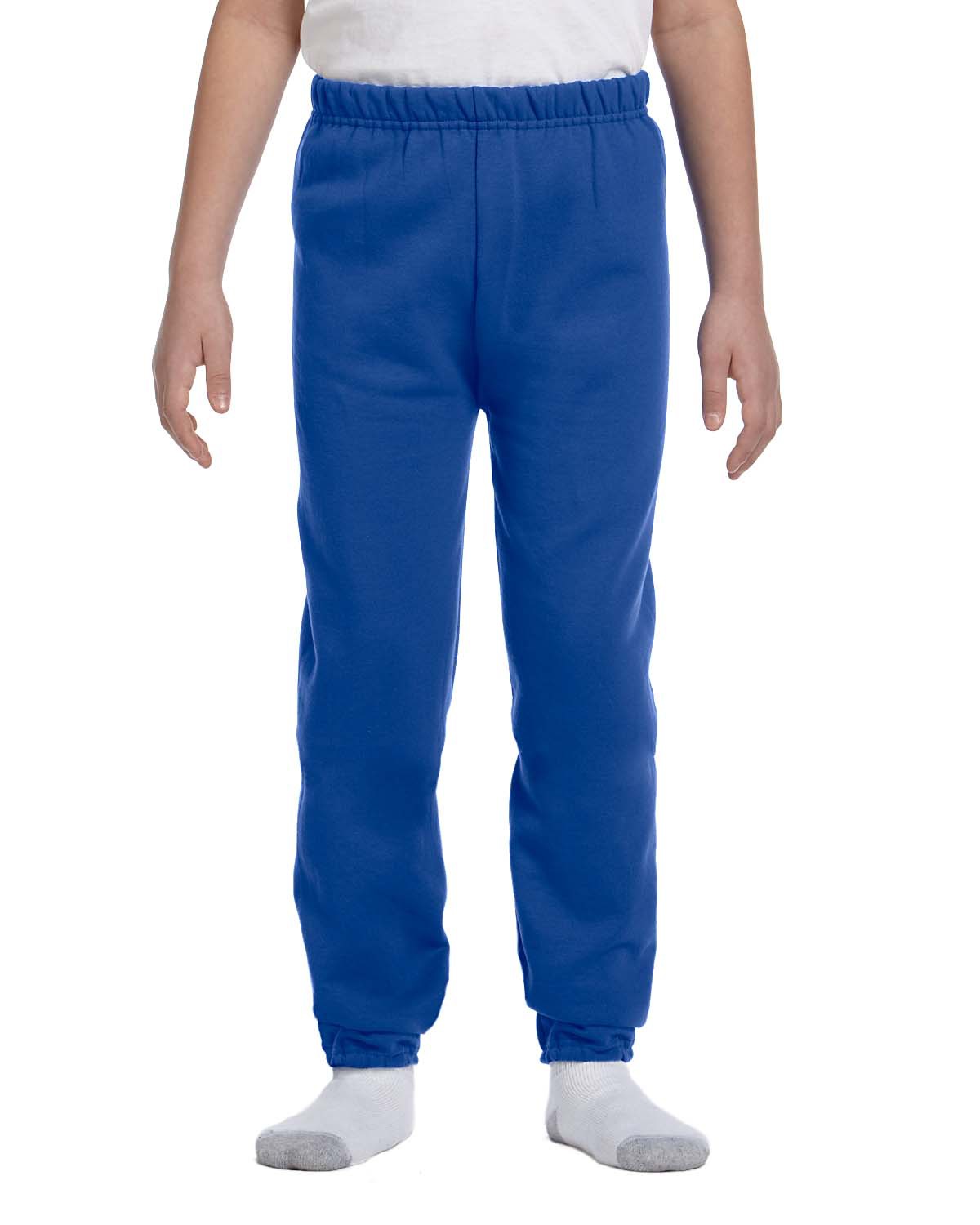 Jerzees 973B Youth NuBlend Sweatpant in Royal Blue size Small | Cotton Polyester 973BR